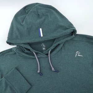 Rhoback Hoodie Teal Green Heathered Performance Pullover Mens XL